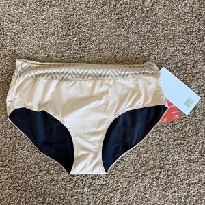 THINX Beige Lace Trim Hiphugger Period-Proof Underwear Panties Women 2XL NEW NWT